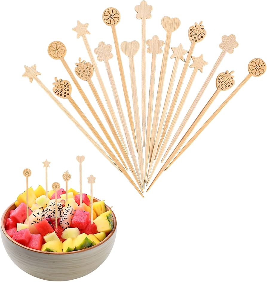 Amazon | カクテルピック 竹 約50本入り 木製 おしゃれ フルーツピック Amazon | カクテルピック 竹 約50本入り 木製 おしゃれ フルーツピック